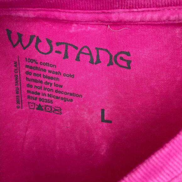 Wu-Tang Clan Live At The Fever II The Bronx T-Shirt Hot Pink Acid Wash Large - Picture 4 of 5